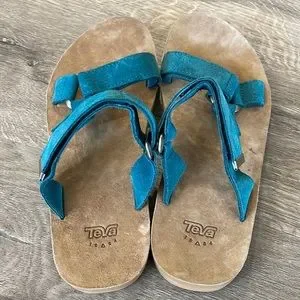 NEW Mens TEVA ORIGINAL UNIVERSAL Deep Teal US Size 9 WATER STRAP SANDALS Teva | Shoes | New Mens Teva Universal Slide Suede Deep Teal  main image 3